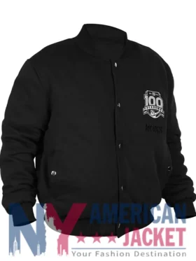 100th Season Boss NY Giants Hugo Black Bomber Jacket