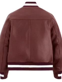 2025 Coco Gauff US Open Burgundy Leather Jacket