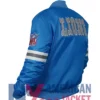 80s Detroit Lions Sky Satin Blue Varsity Jacket