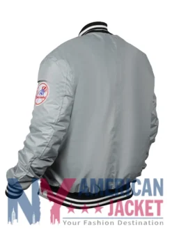 90’s New York Yankees Silver Varsity Jacket