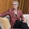 Access Daily 2025 Jane Lynch Classic Floral Jacquard Blazer