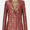 Access Daily 2025 Jane Lynch Floral Jacquard Blazer For Women