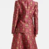 Access Daily 2025 Jane Lynch Floral Jacquard Pink & Gold Blazer