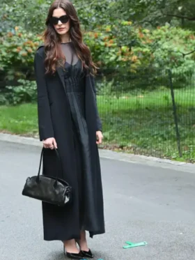 Anne Hathaway The Devil Wears Prada 2 Black Coat