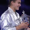 Aryna Sabalenka 2025 US Open Silver Crop Jacket