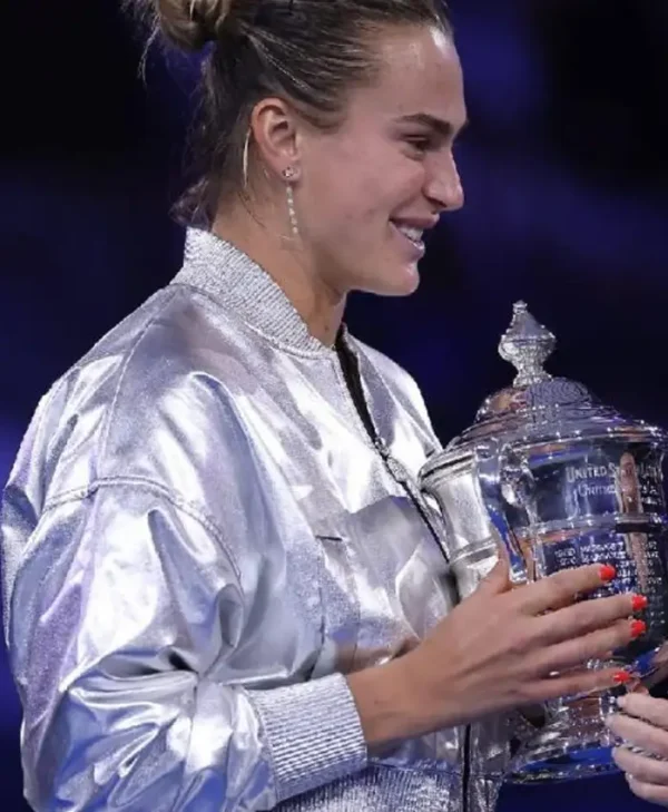 Aryna Sabalenka 2025 US Open Silver Crop Jacket