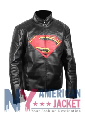 Batman v Leather Black Superman Jacket