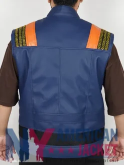 Black Leather Panther Erik Killmonger Costume Vest