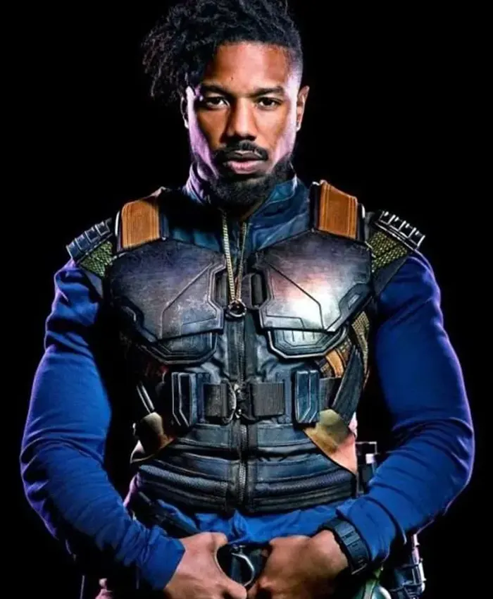 Black Panther Erik Killmonger Leather Costume Vest