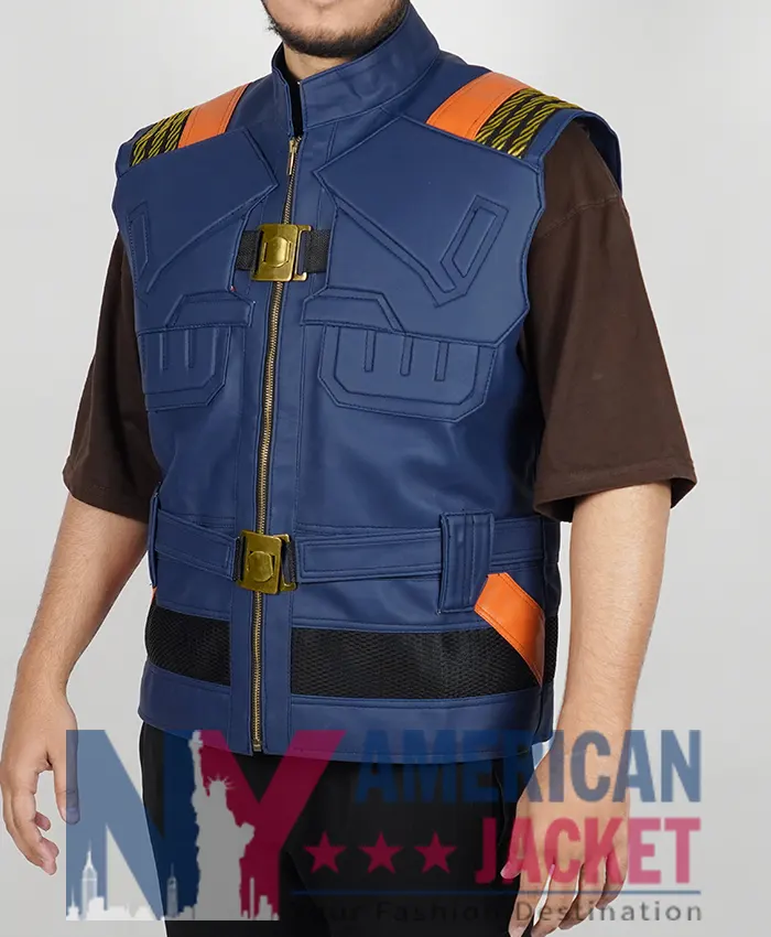 Black Panther Erik Leather Killmonger Costume Vest