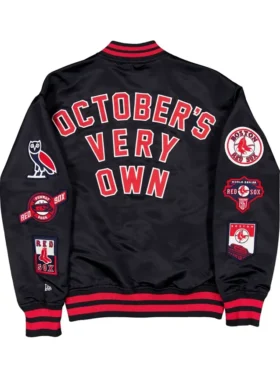Boston Red Sox OVO x New Era Black Varsity Jacket