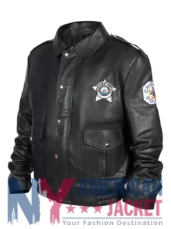 Chicago Fire DeLaney Sergeant Black Leather Jacket