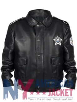 Chicago Fire Sergeant Leather DeLaney Black Jacket