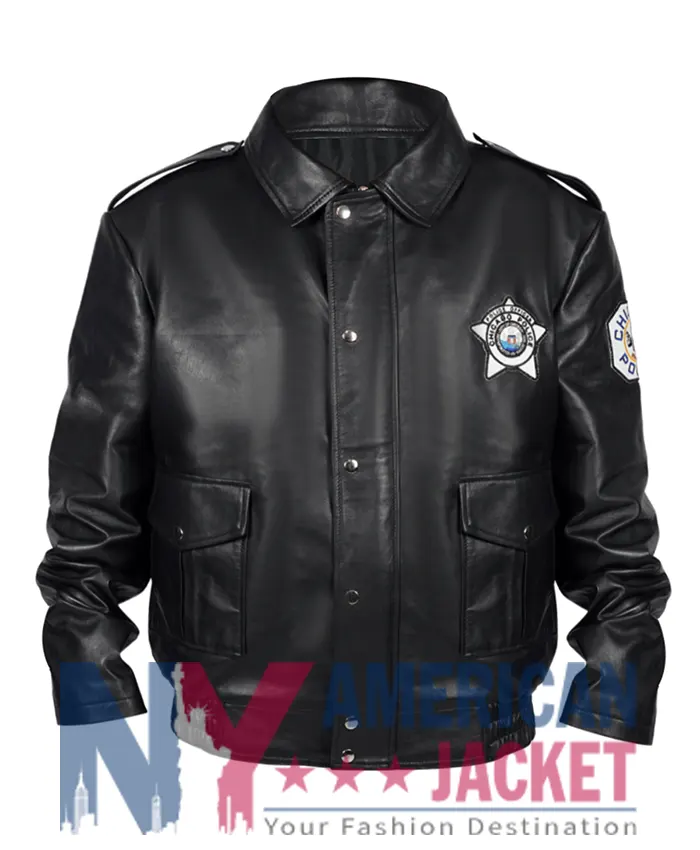 Chicago Fire Sergeant Leather DeLaney Black Jacket