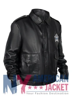 Chicago Sergeant Fire DeLaney Leather Black Jacket