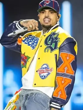 Chris Brown Breezy Bowl XX Tour Varsity Jacket