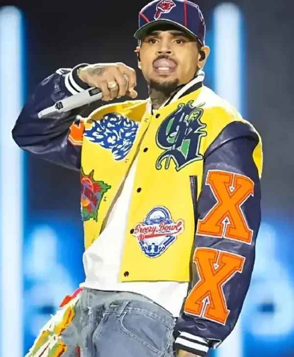 Chris Brown Breezy Bowl XX Tour Varsity Jacket