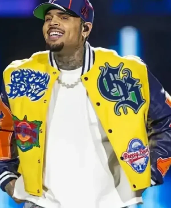 Chris Brown Breezy Varsity Bowl XX Tour Jacket