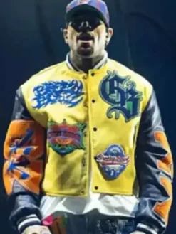 Chris Brown Breezy Varsity Tour Bowl XX Jacket
