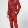 Christmas Plaid Suit Jacket