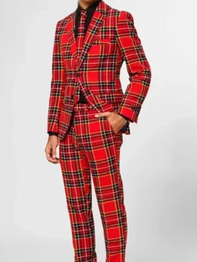 Christmas Plaid Suit Jacket