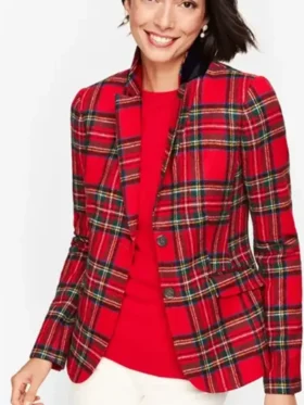 Christmas Plaid Women’s Suit Jacket