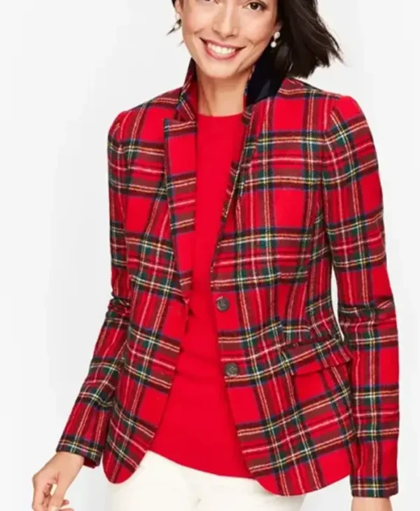 Christmas Plaid Women’s Suit Jacket
