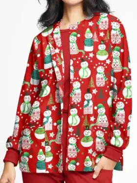 Christmas Scrub Jacket Women’s