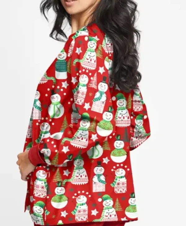 Christmas Women’s Scrub Jacket