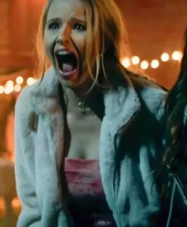 Clown in a Cornfield Cassandra Potenza Fur White Jacket