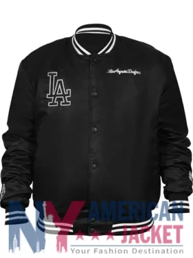 County Los Angeles Dodgers Bomber Black Jacket