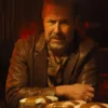 Deep Cover 2025 Paddy Considine Brown Leather Blazer