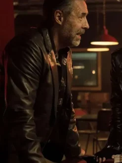 Deep Cover 2025 Paddy Considine Leather Brown Blazer