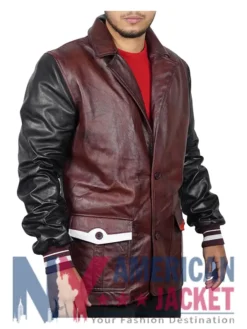 Descendants Burgundy Leather Jay And Black Jacket