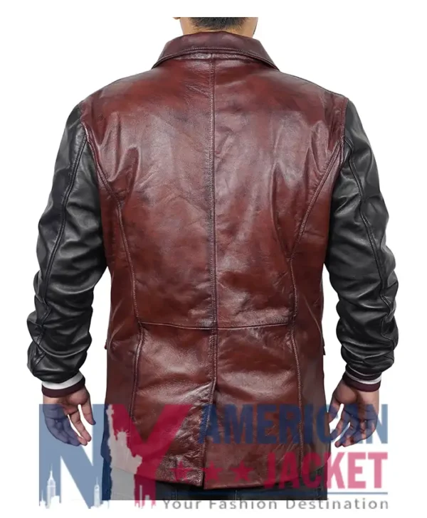 Descendants Leather Jay Burgundy And Black Jacket