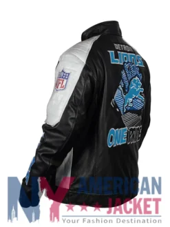 Detroit Black Lions Leather Zip-Up Jacket