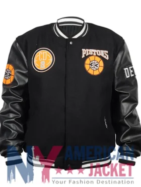 Detroit City Pistons Varsity Black Edition Jacket