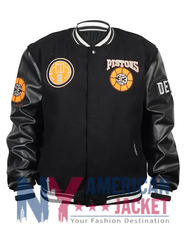Detroit City Pistons Varsity Black Edition Jacket