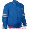 Detroit Lions 80s Sky Blue Satin Varsity Jacket