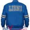 Detroit Lions 80s Sky Blue Varsity Satin Jacket