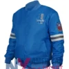 Detroit Lions 80s Sky Satin Blue Varsity Jacket