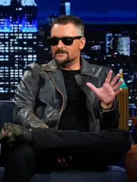 Eric Church S12 The Tonight Show Starring Jimmy Fallon Leather Jacket For Man