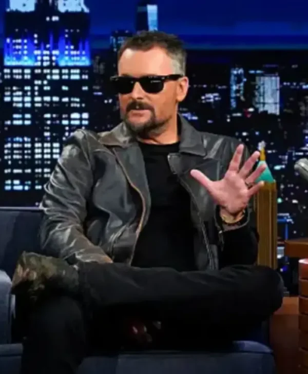 Eric Church S12 The Tonight Show Starring Jimmy Fallon Leather Jacket For Man