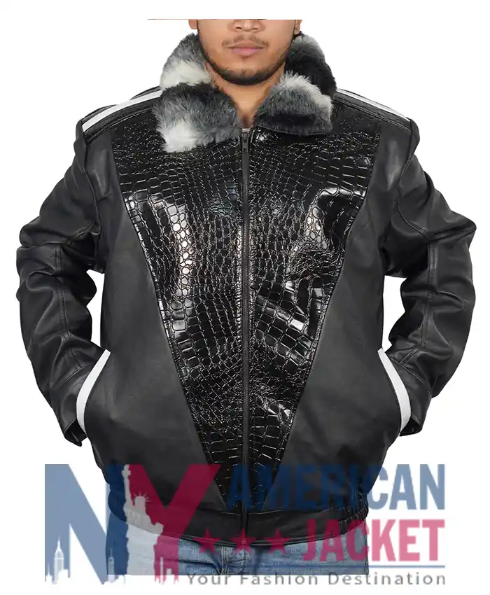 Frank Sheepskin Black Chinchilla Collar Jacket - Image 2