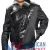 Frank Sheepskin Collar Black Chinchilla Jacket