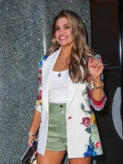 Good Morning America Danielle Fishel Floral Blazer