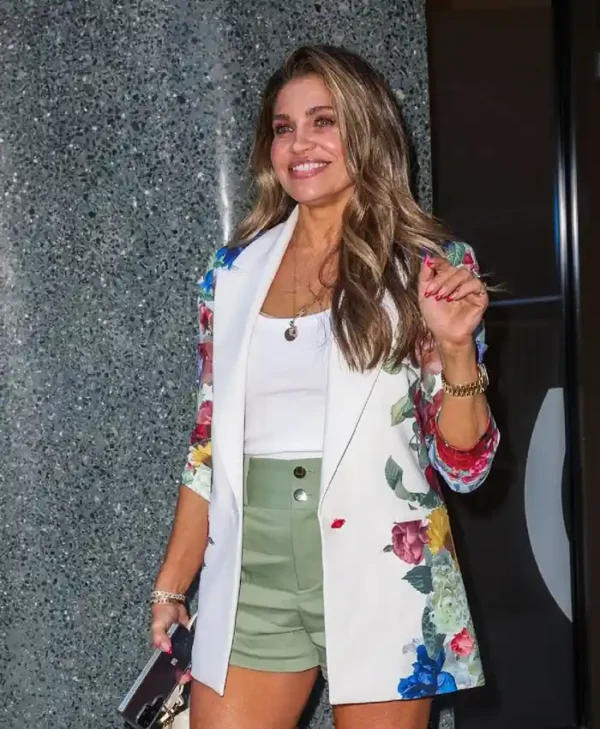 Good Morning America Danielle Fishel Floral Blazer