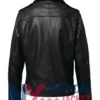 Halloween Patches Black Biker Leather Jacket
