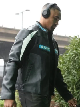 Jalen Black Hurts Leather Biker Jacket