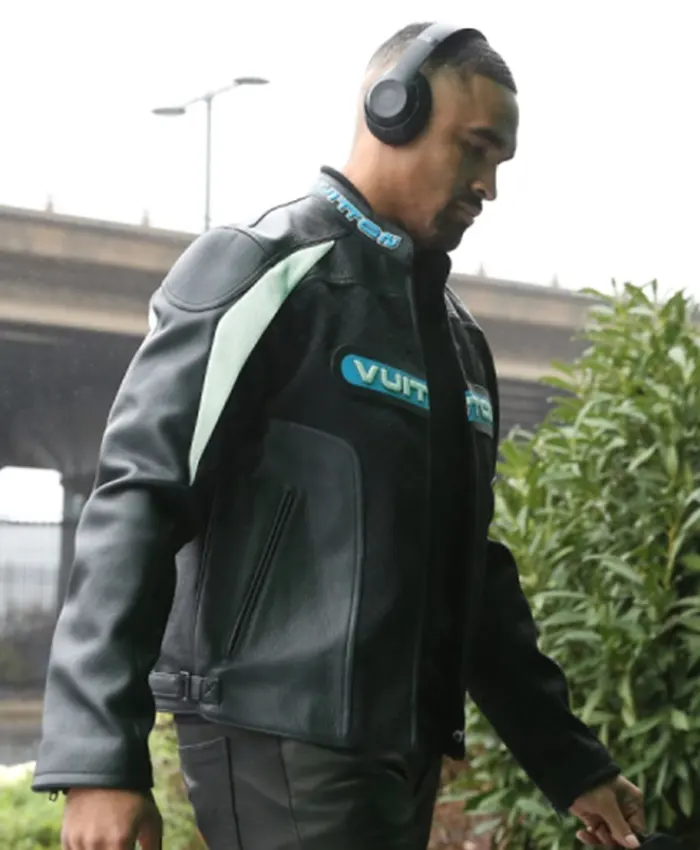 Jalen Black Hurts Leather Biker Jacket